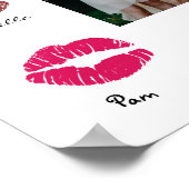 Küssen Sie die Junggeselinnen-Abschied-Lippen-Lipp Poster (Ecke)