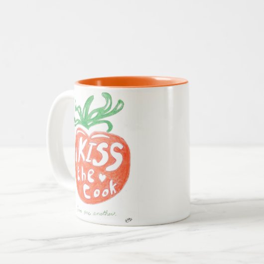 Küssen Sie die Koch-Kaffee-Tasse Zweifarbige Tasse (Vorderseite Links)