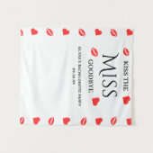 Küssen Sie die Miss Goodbye Bachelorette Foto Hint Wandteppich (Vorderseite (Horizontal))