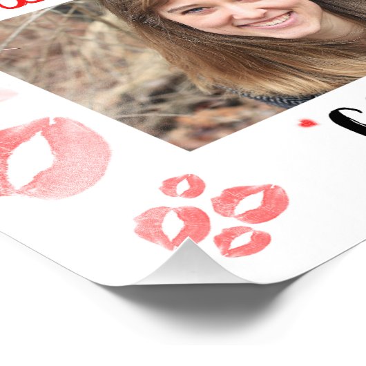 Küssen Sie die Miss Goodbye Brautparty-Geschenkrah Fotodruck (Ecke)