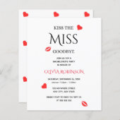 Küssen Sie die Miss Goodbye Junggeselinnen-Abschie (Vorne/Hinten)