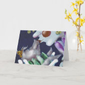 Küssen Sie ein kleines Schwein Karte (Gelbe Blume)