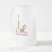 Küssen Sie ein Meerkat Mattglas Bierglas (Vorderseite Links)