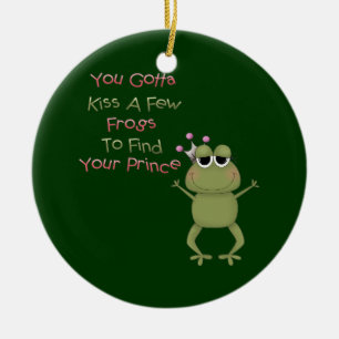 Küssen Sie einige Frösche Keramik Ornament