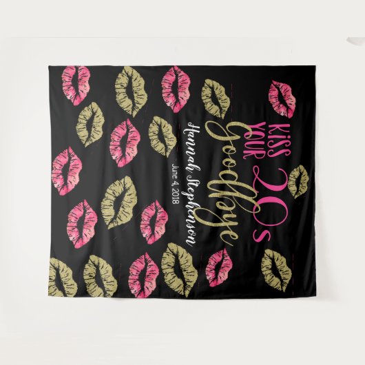 Küssen Sie Ihr 20's Gobye Foto Requisite virtuelle Wandteppich (Vorderseite (Horizontal))