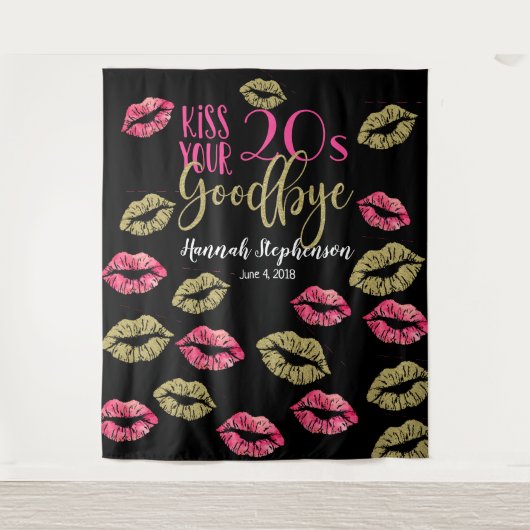 Küssen Sie Ihr 20's Gobye Foto Requisite virtuelle Wandteppich (Vorderseite)