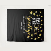 Küssen Sie Ihr 30's Gobye Foto Prop Virtual Party Wandteppich (Vorderseite (Horizontal))