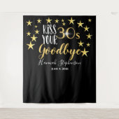 Küssen Sie Ihr 30's Gobye Foto Prop Virtual Party Wandteppich (Vorderseite)