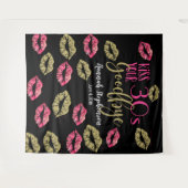 Küssen Sie Ihr 30's Gobye Foto Prop Virtual Party Wandteppich (Vorderseite (Horizontal))