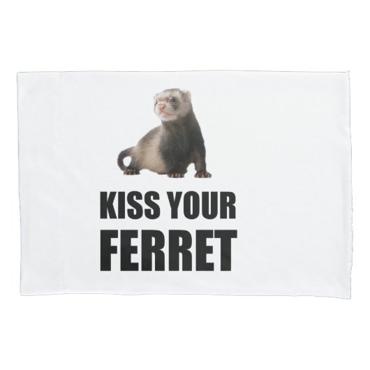 Küssen Sie Ihr lustiges Frettchen Kissenbezug (Vorderseite)