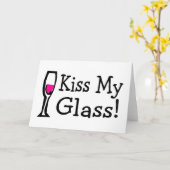 Küssen Sie mein Glas Karte (Gelbe Blume)