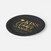 Küssen Sie mein Klassen-Auf Wiedersehen elegantes Pappteller (Schrägansicht)