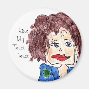 Küssen Sie mein tweeten tweeten Magnet