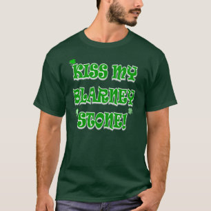 Küssen Sie meine Geschwätz-Stein-Iren-T - Shirts