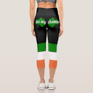 Küssen Sie meine Kleeblätter St. Patrick's Day Capri Leggings