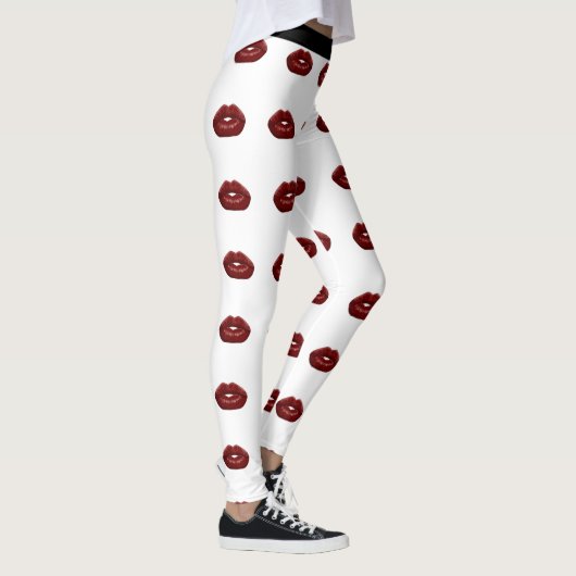 Küssen Sie meine Pants rote Lippen Leggings (Rechts)