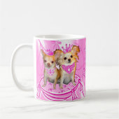 Küssen Sie meine Tiara2 Chihuahua-Prinzessinnen Kaffeetasse (Links)