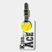 Küssen Sie meinen As-Gepäckanhänger - Monogramm! Gepäckanhänger (Vorderseite vertikal)