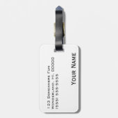 Küssen Sie meinen As-Gepäckanhänger - Monogramm! Gepäckanhänger (Rückseite vertikal)