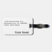 Küssen Sie meinen As-Gepäckanhänger - Monogramm! Gepäckanhänger (Rückseite horizontal)