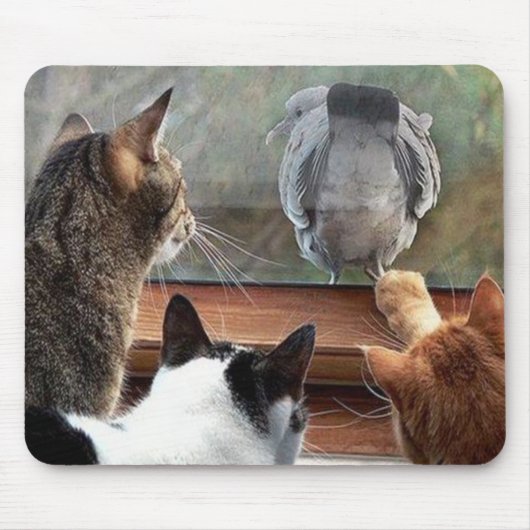 Küssen Sie meinen gefiederten Hintern-Vogel mit Mousepad (Vorne)