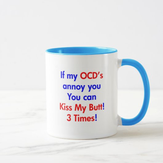 Küssen Sie meinen Hintern! 3mal! Tasse (Rechts)