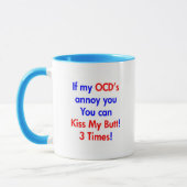 Küssen Sie meinen Hintern! 3mal! Tasse (Links)
