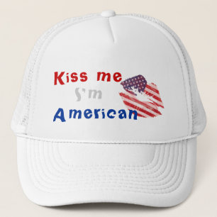 Küssen Sie mich, den ich amerikanisch bin Truckerkappe