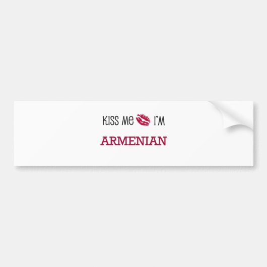 Küssen Sie mich, den ich ARMENISCH bin Autoaufkleber (Vorne)