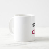 Küssen Sie mich, den ich ein CROUPIER bin Kaffeetasse (Vorderseite Links)