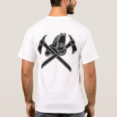 Küssen Sie mich, den ich ein Feuerwehrmann bin T-Shirt (Rückseite)
