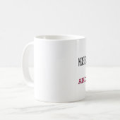 Küssen Sie mich, den ich ein FLUGZEUG-INGENIEUR Kaffeetasse (Vorderseite Links)