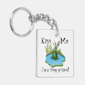 Küssen Sie mich, den ich ein Frosch-Prinz Schlüsselanhänger (Vorderseite links)