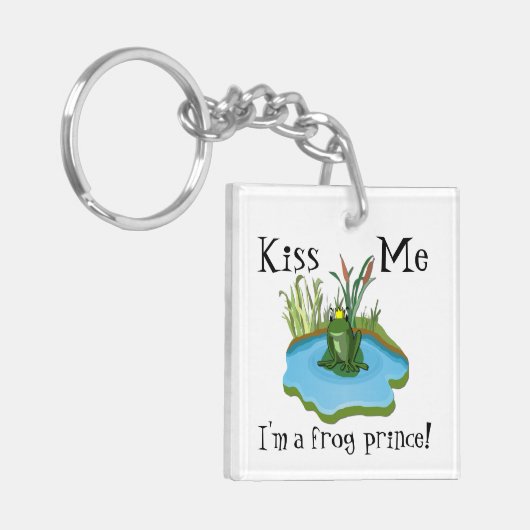 Küssen Sie mich, den ich ein Frosch-Prinz Schlüsselanhänger (Vorderseite links)