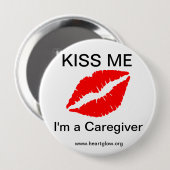Küssen Sie mich, den ich ein Pflegekraft-Knopf bin Button (Vorne & Hinten)