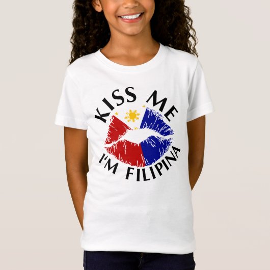 Küssen Sie mich, den ich Filipina bin T-Shirt (Vorderseite)