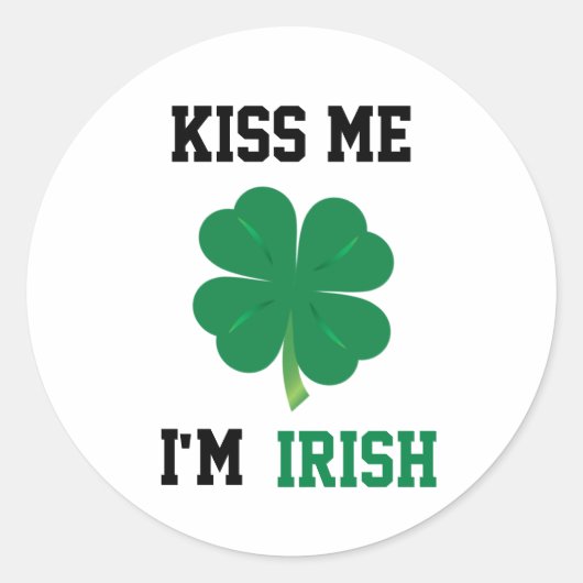 Küssen Sie mich, den ich irische Aufkleber bin (Vorderseite)