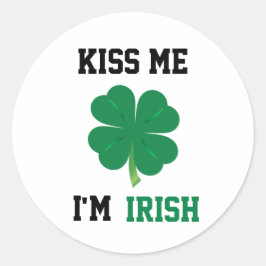 Küssen Sie mich, den ich irische Aufkleber bin