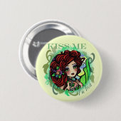 "KÜSSEN Sie MICH, den ich irische" Button (Vorne & Hinten)