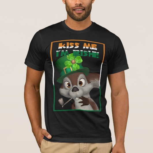 Küssen Sie mich, den ich irisches T-Shirt für (Vorderseite)