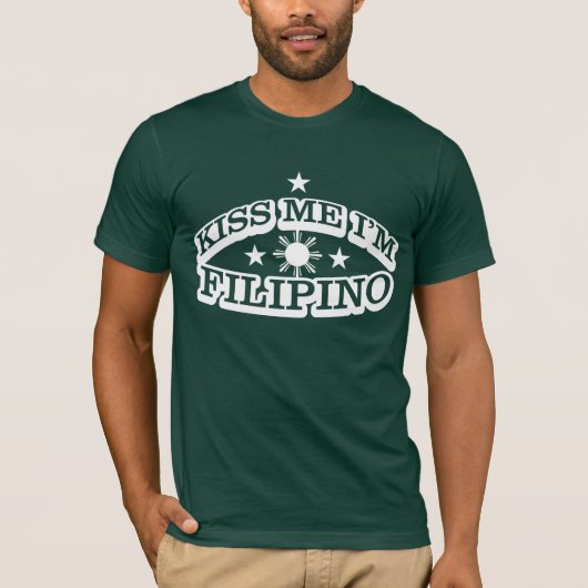 Küssen Sie mich, den ich philippinisch bin T-Shirt (Vorderseite)