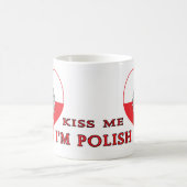 Küssen Sie mich, den ich polnisch bin Kaffeetasse (Mittel)