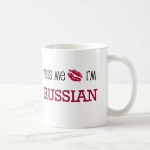 Küssen Sie mich, den ich RUSSISCH bin Kaffeetasse