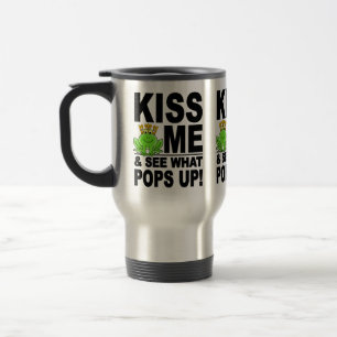 KÜSSEN Sie MICH Frosch-Tasse - wählen Sie Art u. Reisebecher