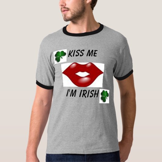 Küssen Sie mich grau T-Shirt (Vorderseite)