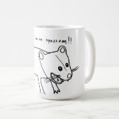küssen Sie mich! Ich bin ein Opossum!! Kaffeetasse (VorderseiteRechts)