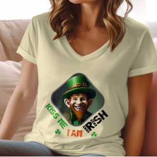 Küssen Sie mich, ich bin irisch - Leprechaun verst T-Shirt
