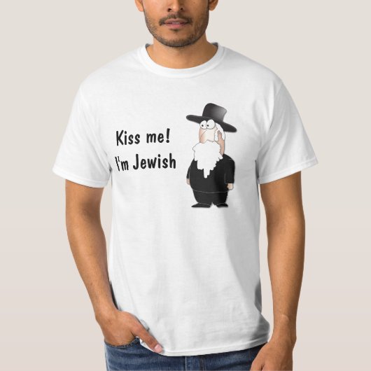 Küssen Sie mich - ich bin jüdisch T-Shirt (Vorderseite)