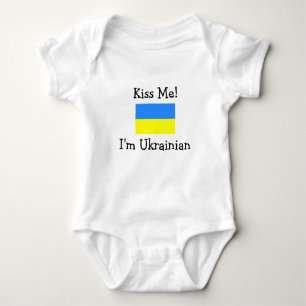 Küssen Sie mich! Ich bin ukrainisch Baby Strampler