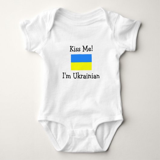 Küssen Sie mich! Ich bin ukrainisch Baby Strampler (Vorderseite)